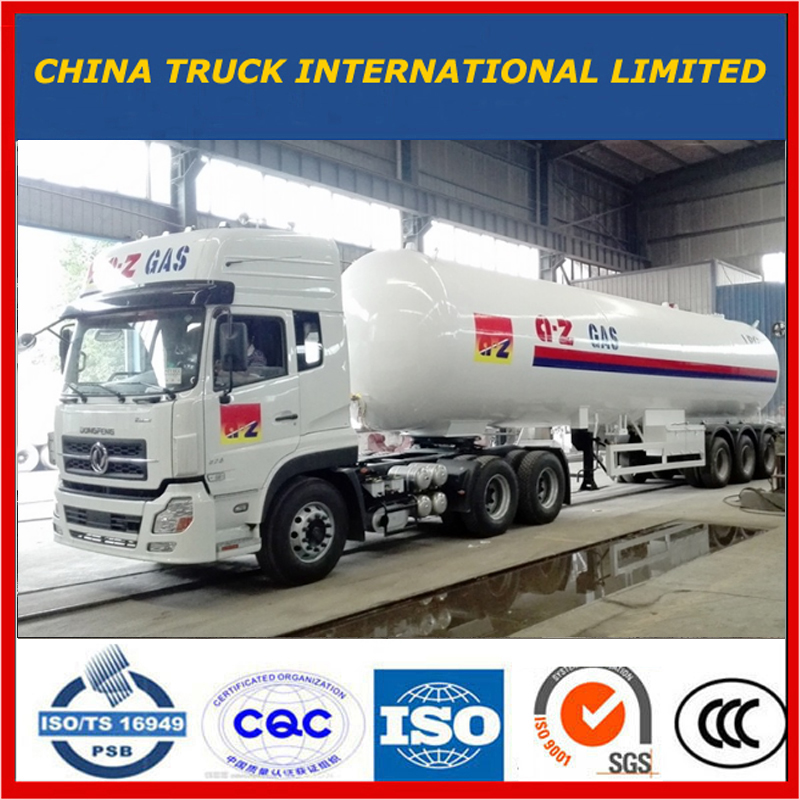 60000 liter Tri-Axel Propan LPG Gas Transport Tanker Semi Trailer Gas Tank Trailer Propan Trailer LPG Tanker Trailer LPG Trailer Komprimerad gas Trailer