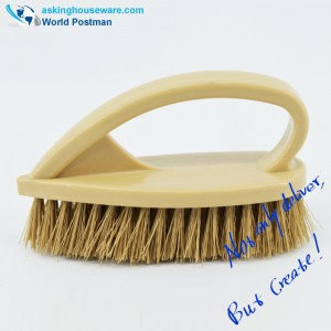 Akbrand liten tvättborste med välvd plasthandtag