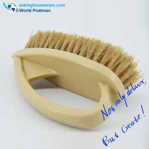 Akbrand liten tvättborste med välvd plasthandtag