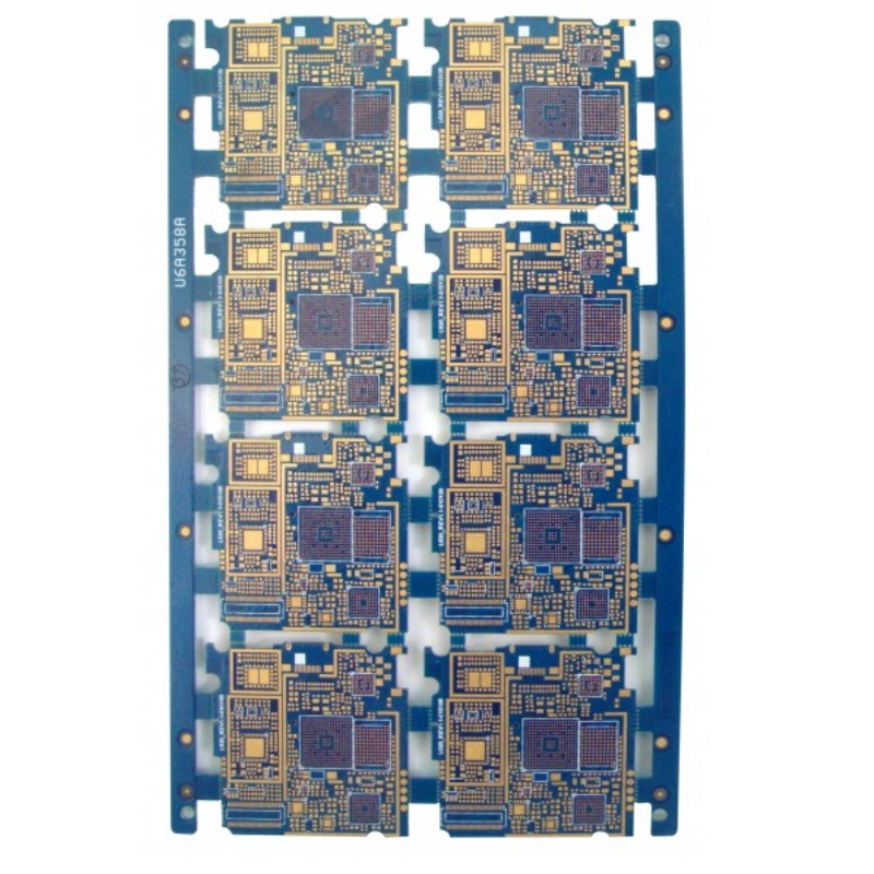 Högfrekvent HDI Hybrid PCB Vias fylld med harts