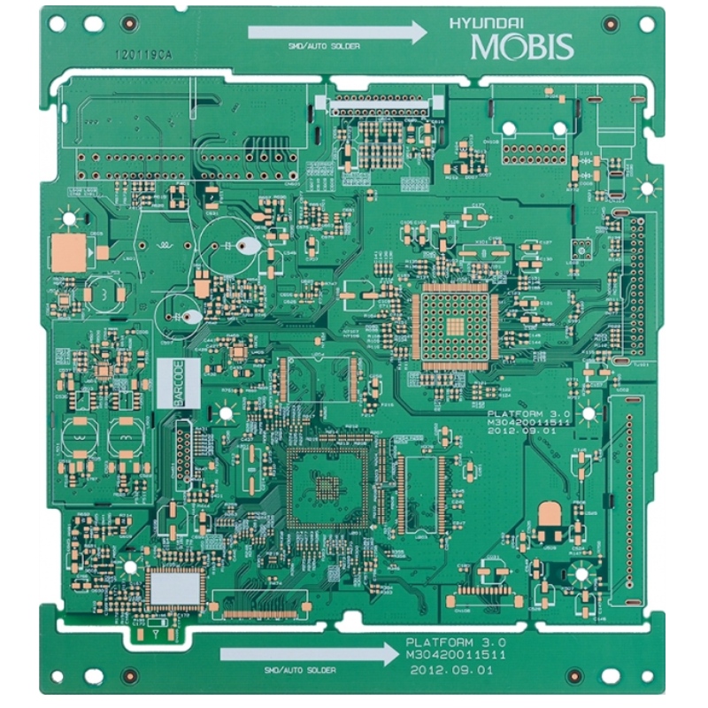 Högfrekvent HDI Hybrid PCB Vias fylld med harts