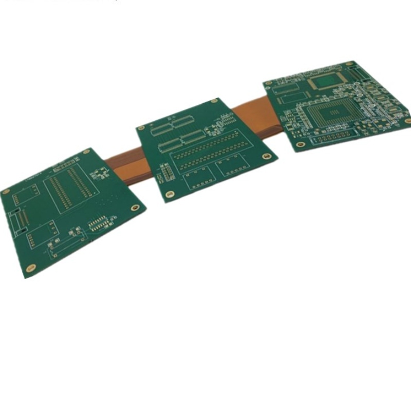 Stelt Flex PCB-kretskort med grönt lodmaskfärg