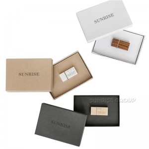 Anpassad storlek Kraftpapper U-disks förpackningsbox