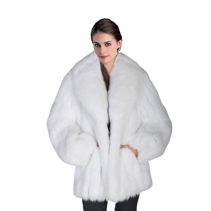 Rvxigzvi Kvinnor Faux Fur Jacka Parka Jacka Lång dike Vinter Varm Tjock Ytterkläder Overrock Plus Storlek XS-4XL