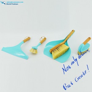 Akbrand Hushåll Bambuhandtag Rengöringsborstar Set 4in1 Tiff. Färg