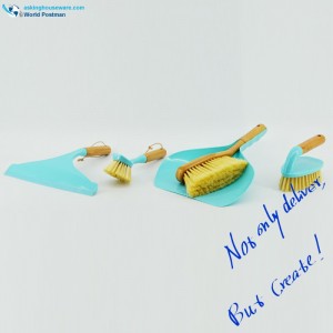 Akbrand Hushåll Bambuhandtag Rengöringsborstar Set 4in1 Tiff. Färg