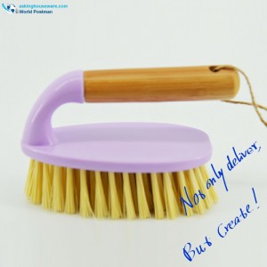 Akbrand Bambuhandtag Skrubber Rengöringsborste Skor Borste Klädborste