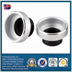 Specialanpassat rostfritt stål i aluminium med hög precision CNC-bearbetning av svarvdelar för kamera