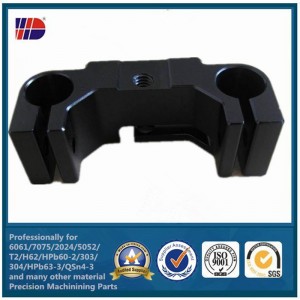 Anpassad skärning CNC-fräsmaskiner aluminium Del med sandblast anodiserad