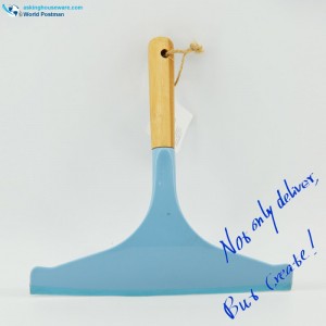 Akbrand Bamboo Handle Window Squeegee Wiper i himmelblå färg