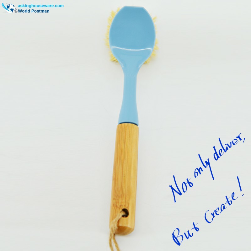 Akbrand Bamboo Handle Dish Cleaning Brush i himmelblå färg