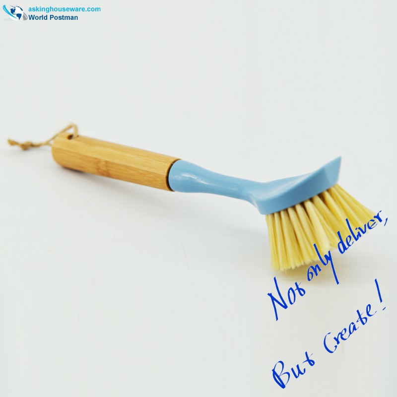 Akbrand Bamboo Handle Dish Cleaning Brush i himmelblå färg