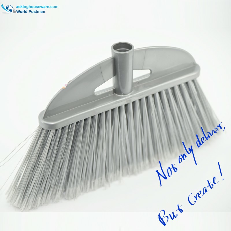 Akbrand Plastic Broom Head med enkel borstbräda och långa grå borst