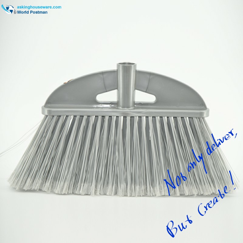 Akbrand Plastic Broom Head med enkel borstbräda och långa grå borst