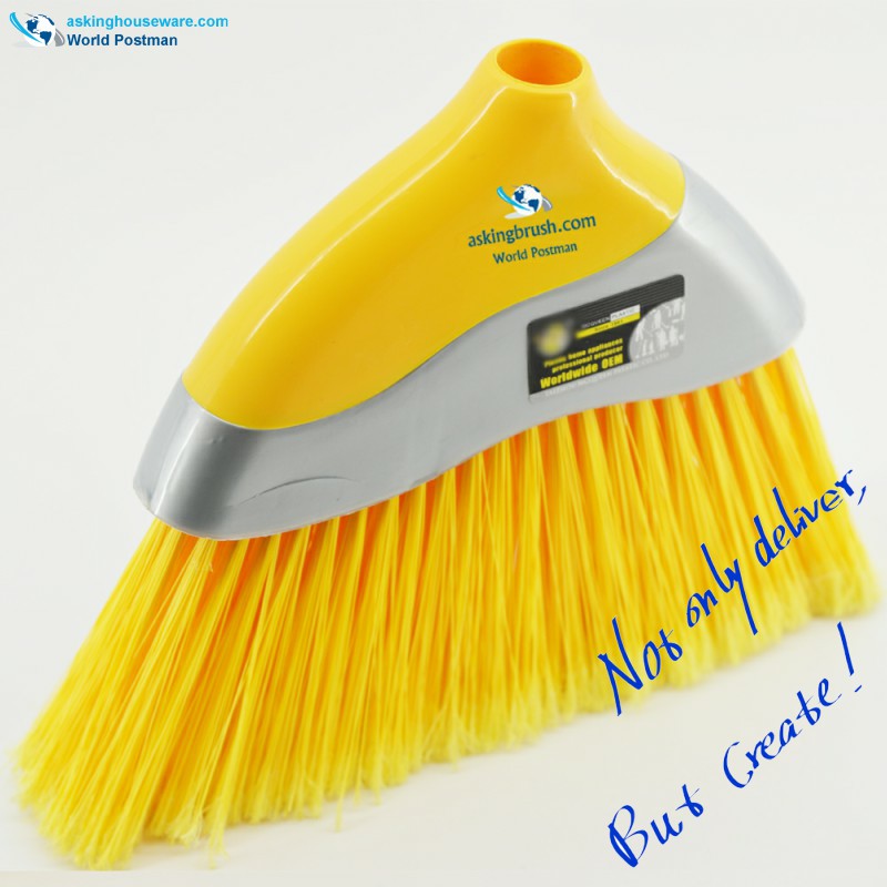 Akbrand Plastic Broom Head med triangelborste och långa acclivitous borst
