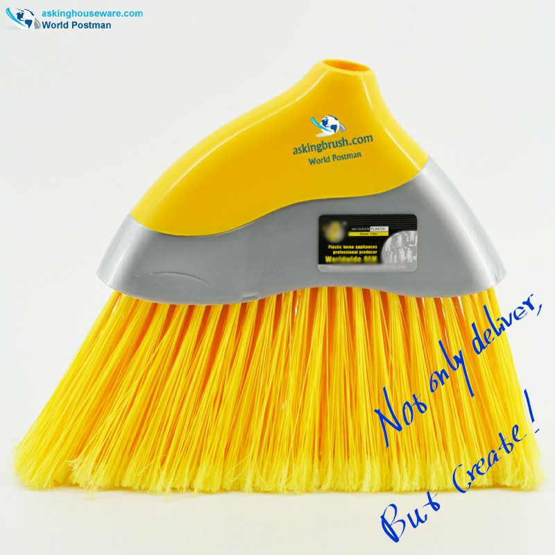 Akbrand Plastic Broom Head med triangelborste och långa acclivitous borst