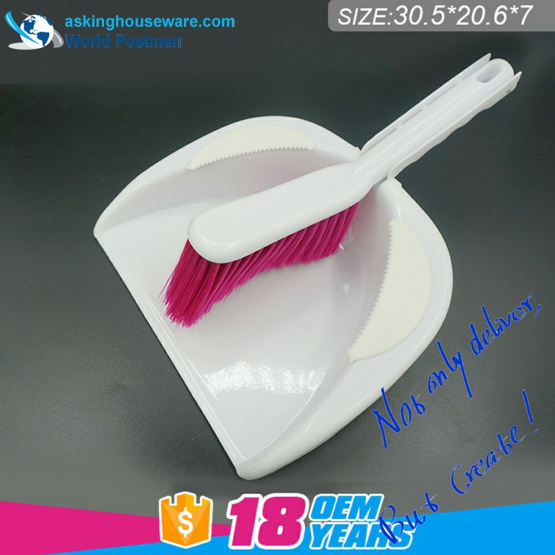Akbrand Dustpan Brush Broom Broom med dekoration på Dustpan