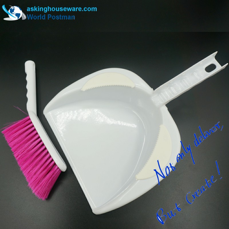 Akbrand Dustpan Brush Broom Broom med dekoration på Dustpan