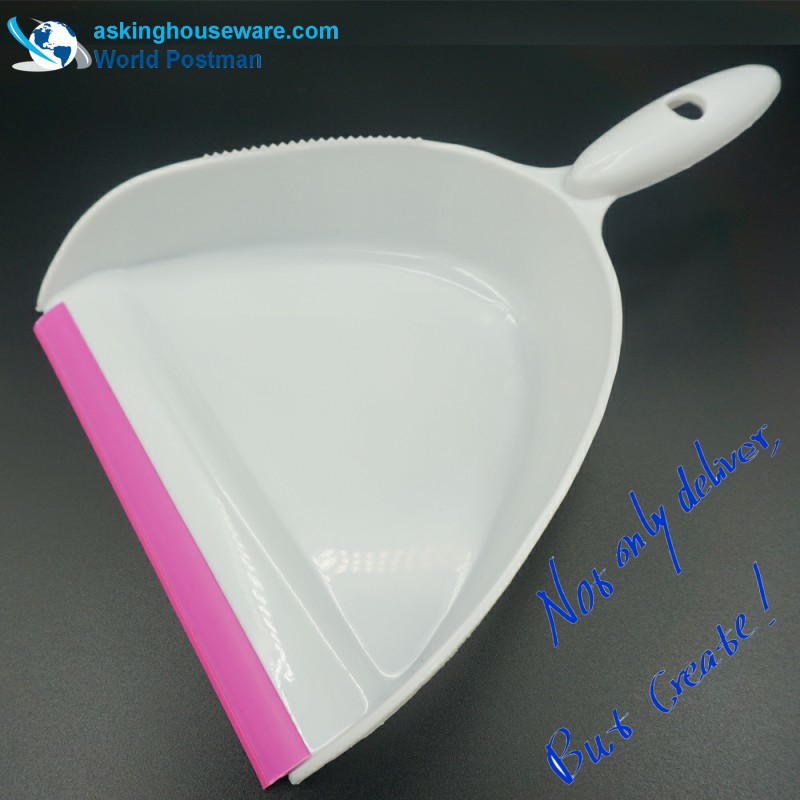 Akbrand Dustpan Brush Broom med bredare ingång och PVC-linje