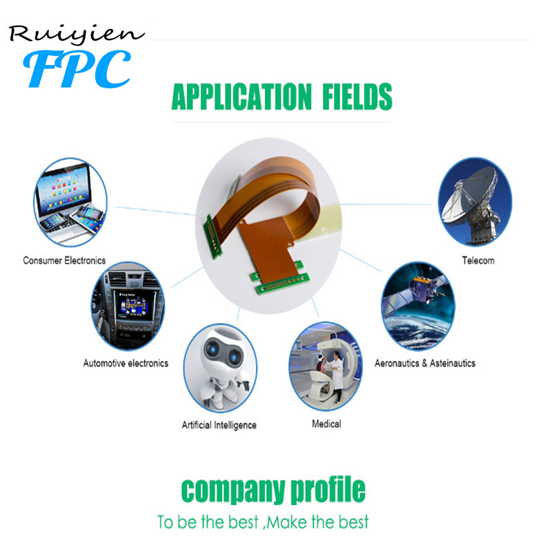 Ruiyien PCB, kameramodul fpc FPC Polyimide Film Elektronisk applikation FPC Flat kabel flexibel tryckt krets