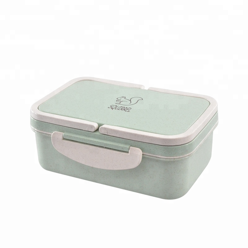 Bärbar miljövänlig BPA-fri vete halm u0026 PP 3-fack Bento Lunchbox