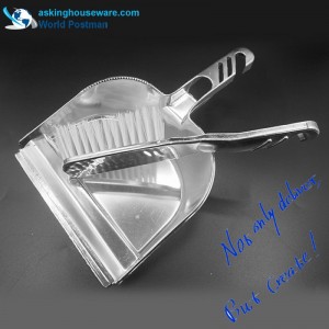 Akbrand Square Dustpan Brush Broom Broom med silverbelagd