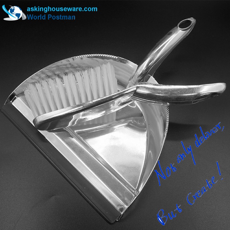 Akbrand Simple Popular Dustpan Brush Broom med silverbelagd