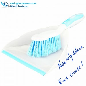 Akbrand Dustpan Brush Broom Broom med TPR Line vid Dustpan Entrance TPR Handle