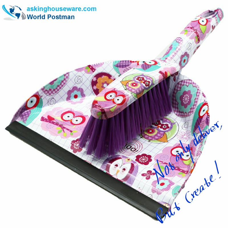 Akbrand Water Mark Dustpan Brush Broom med PVC Line vid Dustpan Entré