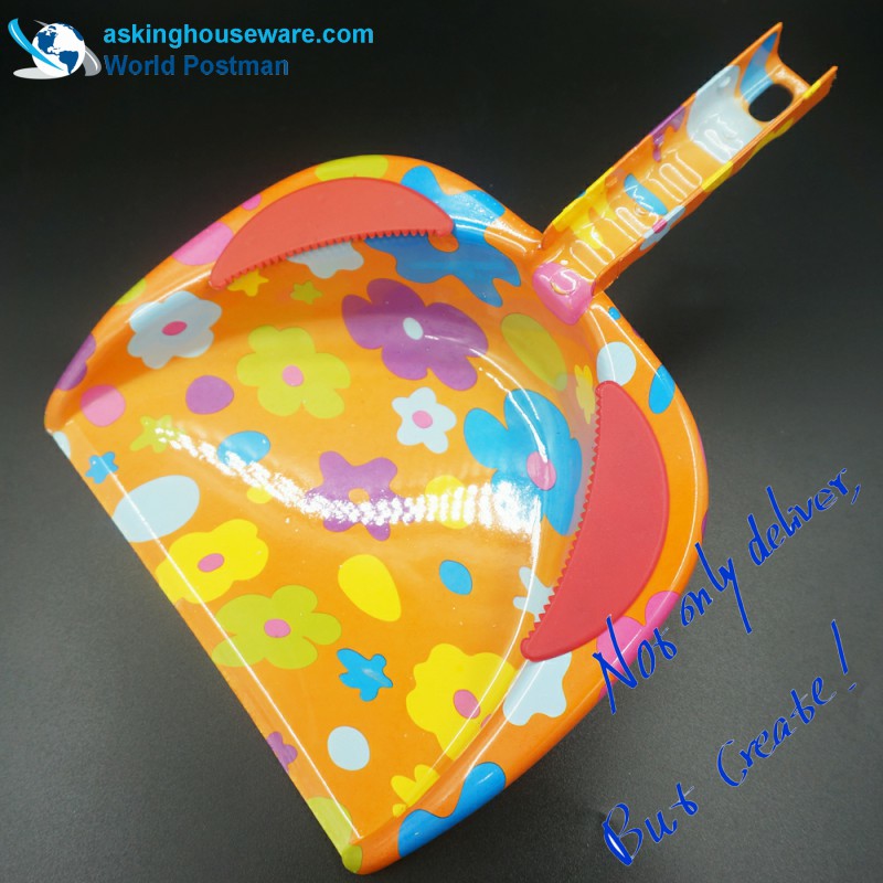 Akbrand Yellow Flower Water Mark Dustpan Brush Broom med PVC Line vid Dustpan Entré