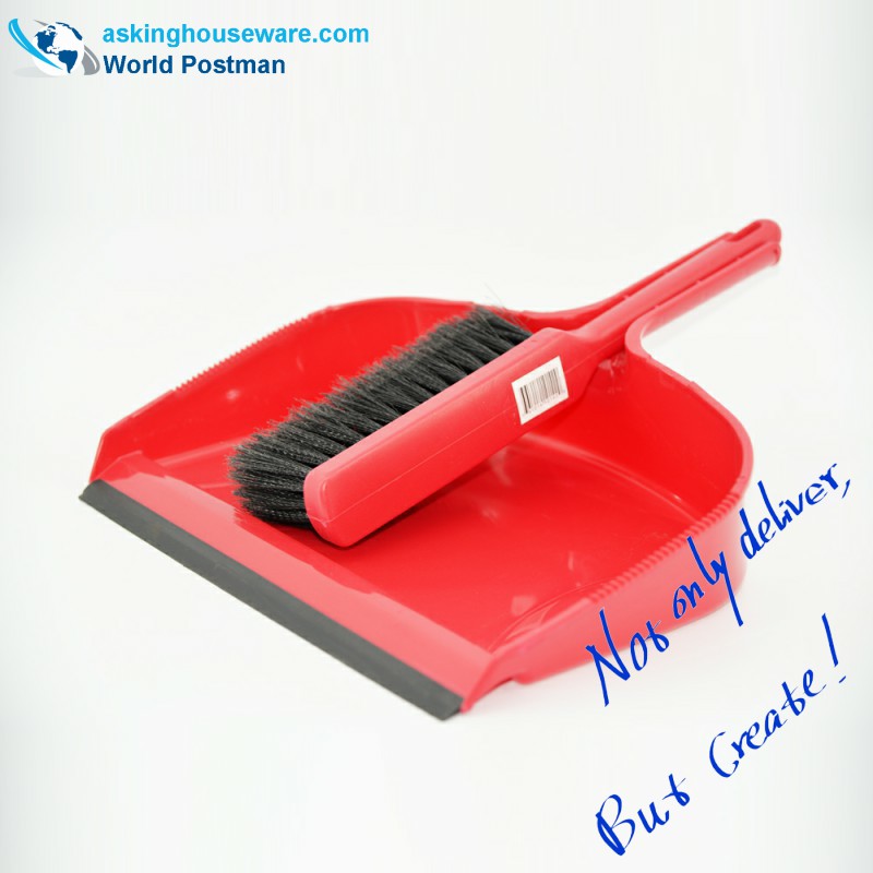 Akbrand Big Size Dustpan Brush med plastborst eller kokosnötborste och träborste