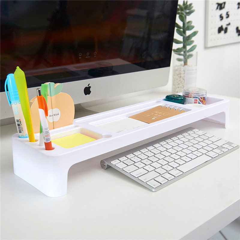 Desktop Organizer Office Storage Rack Justerbar plast displayhylla