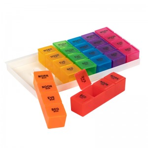 7 dagar Easy Take Weekly Plastic Pill Box för resor