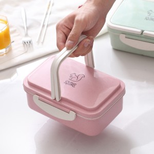 Läcktät med 3 bäddar BPA-fria Bento Lunchbehållare för barn