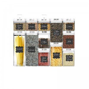 12-delad matbevarande återanvändbar plast Lufttät matlagringsbehållarset