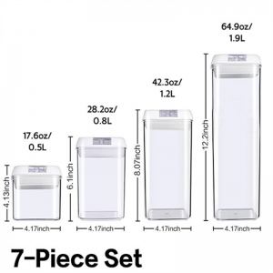 12-delad matbevarande återanvändbar plast Lufttät matlagringsbehållarset