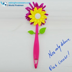 Akbrand Kitchen Dish Pot Cleaning Duster med solrosdekoration