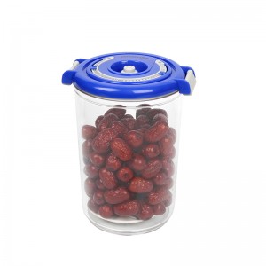 Staplingsbar 1500 ml vakuumsparare lufttät matlagringsbehållare med pump