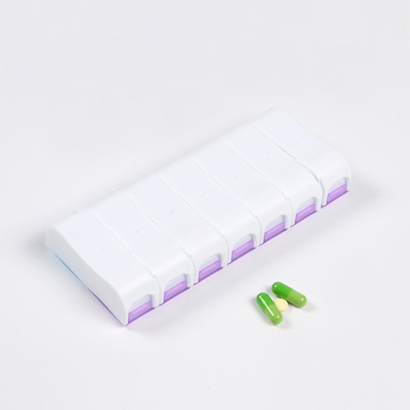 Avtagbar plast 14 fall piller organisator piller låda varje vecka