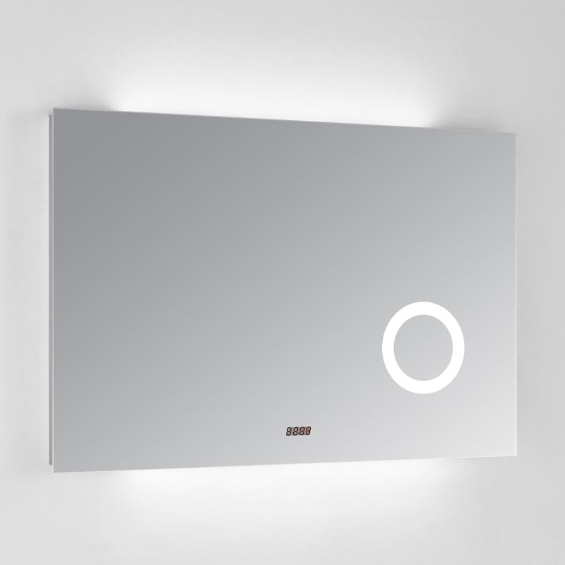 EU och USA lyx LED-upplyst bakgrundsbelyst badrumspegel med förstorings-ENE-AL-111