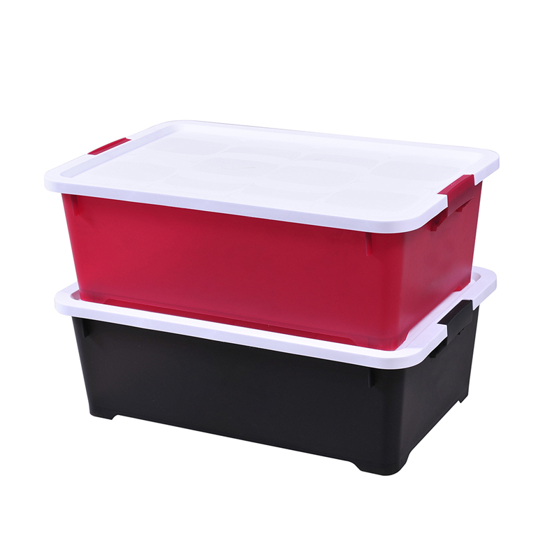 35L Stapelbar organisator för hem u0026 kontor Stor plastförrådslåda