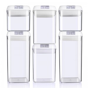 6-delad BPA-fri plast lufttät spannmål för lagring av spannmål