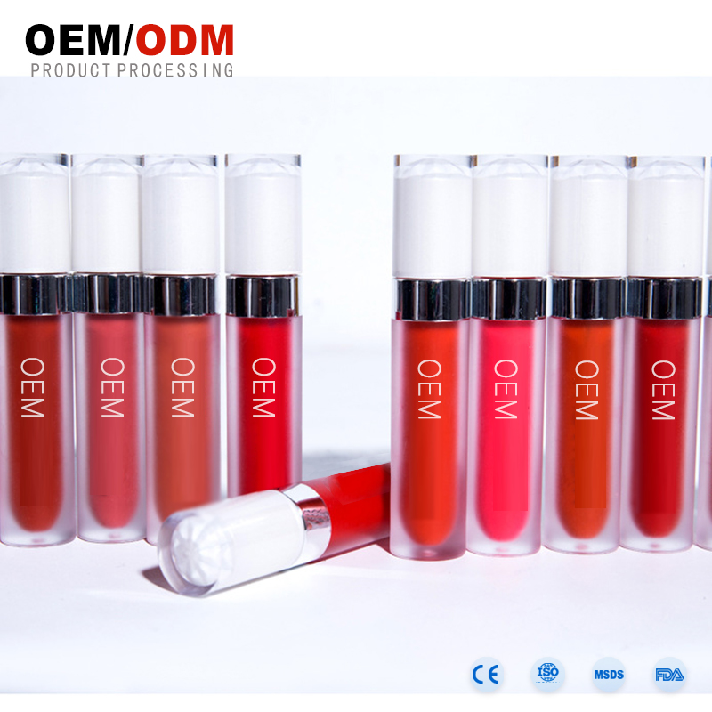 OEM bästa grossistmatta lipgloss, långvarig privat etikett vattentät läppglans