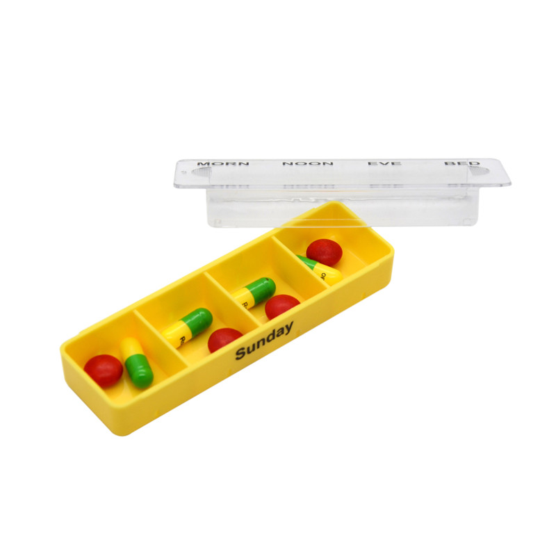 Reseskydd Plast 7 dagar Pillbox 7 Fack Vitamin Case Medicine Case