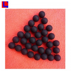 Svart massiv gummikula med hål för industri