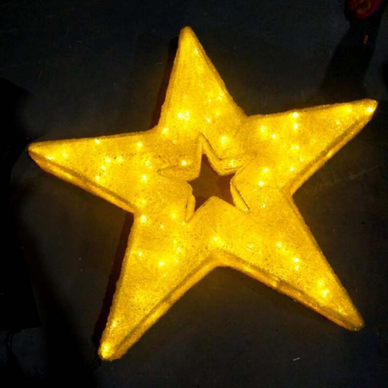 LED Star Christmas Decorations Warm White LED Lights Stars