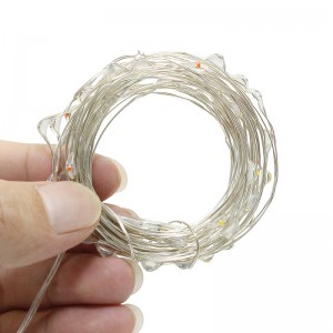 5M 3M 2M 1M LED koppar silvertråd stränglampor fairy girland för nyår jul hem bröllop dekoration batteri