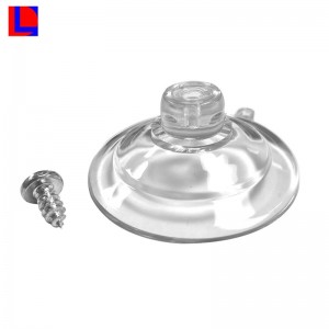 transparent gummi vakuum pvc sugkopp med skruv