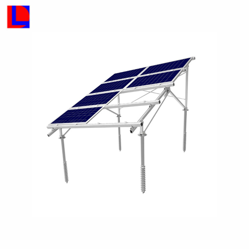 Jordfästmontering av solenergi stöder solpanelkonsol i aluminium