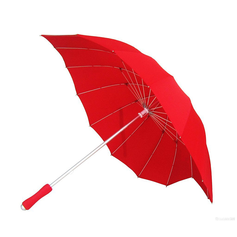 Hjärtaformat manuellt öppet paraply Paraply av aluminiumaxel